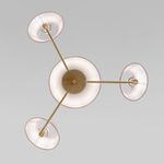 Подвесная люстра с тканевыми абажурами 60153/6 латунь