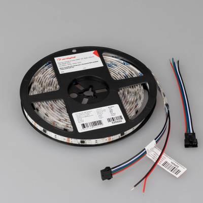 Светодиодная лента герметичная DMX-SE-B60-10mm 12V RGB-PX3 (14 W/m, IP65, 5060, 5m) (Arlight, бегущий огонь)