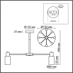 8099/8C COMFI LN26 105 никель/белый металл/стекло Люстра потолочная Е14 8*40W 220V MAVE