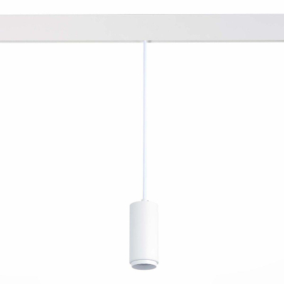 ST357.533.06 Магнитный трековый светильник подвесной ZOOM белый LED 1*6W 3000K 667Lm Ra>80 10-60° IP20 D60xH120 48V