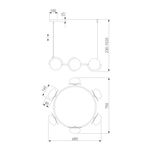 Умный подвесной светильник 70150/6 черный/латунь Smart, G9х6