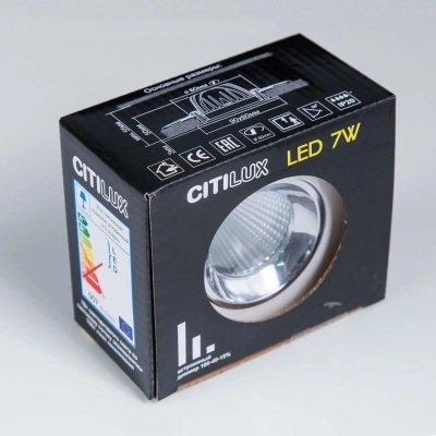 Citilux Альфа CLD001KNW4 LED Встраиваемый светильник Белый Чёрный