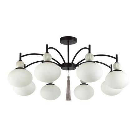 8273/8C NEOCLASSI LN26 041 черный/серый/белый, металл/керамика/стекло Люстра потолочная Е14 8*40W 220V GLORIYA