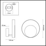 3899/7WB HIGHTECH ODL20 355 черный/металл Настенный светильник LED 3000K 7W 220V MONDY