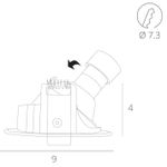Точечный встраиваемый светильник Arte Lamp ACCENTO A3219PL-1GY, 1хGU10