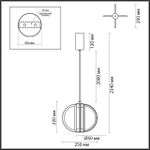 5447/12L L-VISION ODL_EX25 119 Подвесной светильник бронзовый/металл/акрил/искусственный алебастр IP20 LED 12W 3000K 220V TOSCANA
