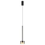 7150/10L HIGHTECH ODL26 Подвесной светильник  черный/ дымчатое стекло/металл IP20 LED 10W 3000K 220V LASLO