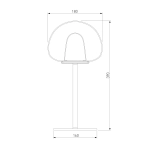 Настольный светодиодный светильник со стеклянным плафоном 90326/1 черный, LED