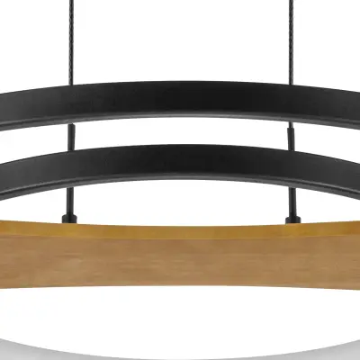 723227 Люстра LODI LED 43W 3440LM ЧЕРНЫЙ/ДЕРЕВО 3000K Lightstar