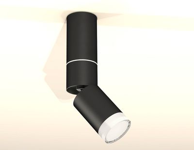 Комплект накладного поворотного светильника с акрилом XM6313105 SBK/FR/CL черный песок/белый матовый/прозрачный MR16 GU5.3 (C6323, A2060, A2221, C6313, N6241)