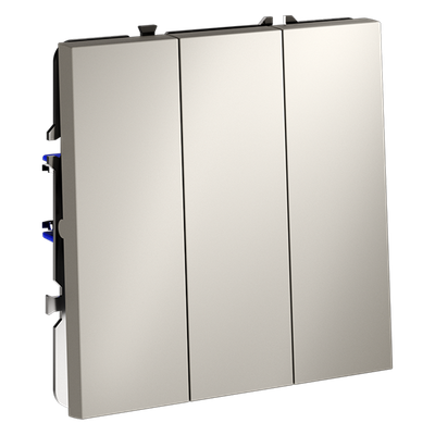 VLS030103 Выключатель встраиваемый VOLTUM S70 трехклавишный 10А, (кашемир) (ТМ Maytoni)