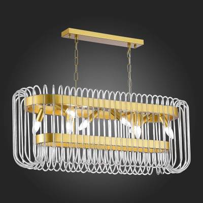 SL1228.203.08 Люстра подвесная ST-Luce Золотистый/Прозрачный E14 8*40W