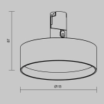 Трековый светильник Зон / Zon 3000К 12Вт 100°, TR204-1-12W3K-B. TM Maytoni