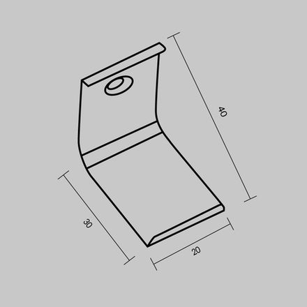 Комплект креплений (для профиля 30×30) 4 шт., ALM-3030-MT 642074. TM Maytoni