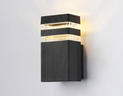 Светильник уличный настенный архитектурный ST2572 BK/CL черный/прозрачный IP54 GU10 max 35W 205*110*65