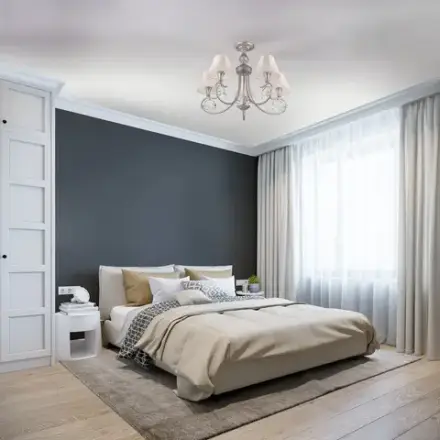 Люстра в классическом стиле с абажурами 60069/5 серебро, E14х5