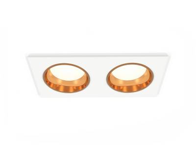 Комплект встраиваемого светильника XC6525004 SWH/PYG белый песок/золото желтое полированное MR16 GU5.3 (C6525, N6113)