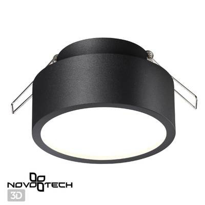 358904 SPOT NT22 337 черный Встраиваемый влагозащищенный светильник IP54 LED 4000K 10W 220V MAY