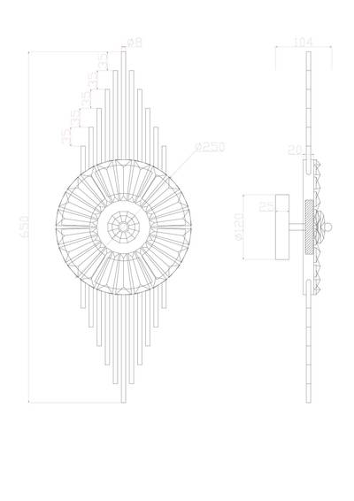 Настенный светильник Arte Lamp ALMAAZ A2564AP-1PB, 1хLED