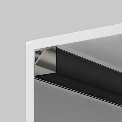 Рассеиватель для профиля 16×16 (Угол, Чёрный, 2 м), ALM-1616S-B-DF-2M 642028. TM Maytoni