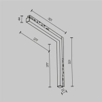 Трековый светильник Базис угловой / Basis Angle Exility 3000K 24Вт 120°, TR102-24W3K-W. TM Maytoni