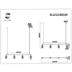 SL1213.403.04 Светильник подвесной ST-Luce Черный/Черный GU10 4*5W 4000K