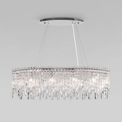 Умный подвесной светильник с прозрачным хрусталем 60159/10 хром