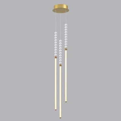 6639/33L HIGHTECH ODL24 291 металл/античная бронза/белые бусы из акрила Подвесной светильник IP 20 LED 33W 3500K 220V MONELLA