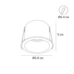 Точечный встраиваемый светильник Arte Lamp CAPH A2165PL-1WH, 1хGU10