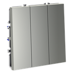 VLS030105 Выключатель встраиваемый VOLTUM S70 трехклавишный 10А, (сталь) (ТМ Maytoni)