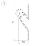 Профиль ARH-DECORE-S12-CAVE-F-2000 ANOD (Arlight, Алюминий)
