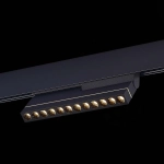 ST805.436.12 Магнитный трековый светильник Черный LED 1*12W 3000K 450Lm Ra>90 36° IP20 L220xW22xH117 48VV