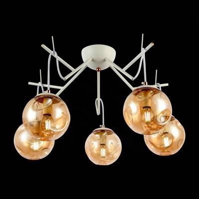 SLE110202-05 Люстра подвесная Белый/Янтарный E14 5*40W