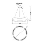 Люстра подвесная Bonum Lux FL1069-5P, LED