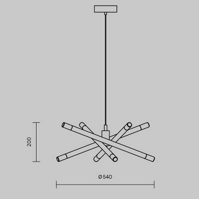 Подвесной светильник Wands FR6130PL-L24B, LED. TM Maytoni