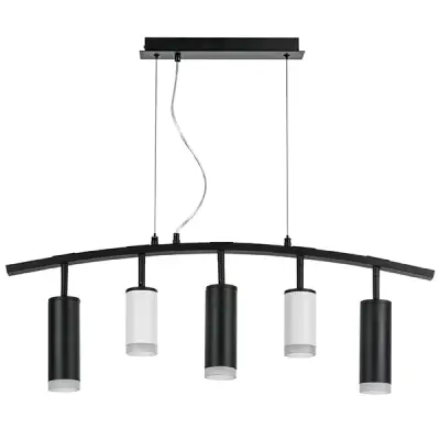 LR7353628730 Люстра RULLO 5х50W GU10 ЧЕРНЫЙ/БЕЛЫЙ (571735+214436-2+214487-3+202430-5)