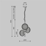 Подвесной светильник Reels E14х3, MOD268PL-03B. TM Maytoni