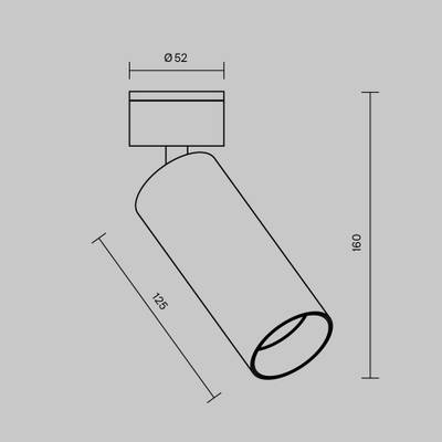 Потолочный светильник FOCUS LED 4000K 12W 50°, C055CL-L12W4K-W-BS. TM Maytoni