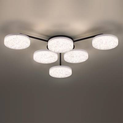 8236/6CL LEDIO LN25 черный, металл/акрил Люстра потолочная с пультом ДУ LED 85W 3000-6000К 220V DIDANA