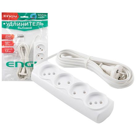 Удлинитель ENGY "Эконом" 5м/4роз. (ШВВП 2х0,75)