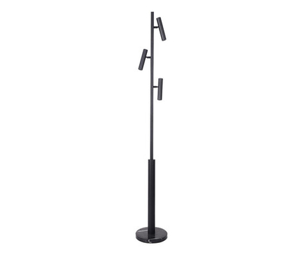 07613-F,19 Торшер Верония черный d22 h152 Led 3*3W (4000K)