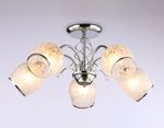 Подвесная люстра TR3188/5 CH/CL/FR хром/прозрачный/белый матовый E27/5 max 40W D600*285