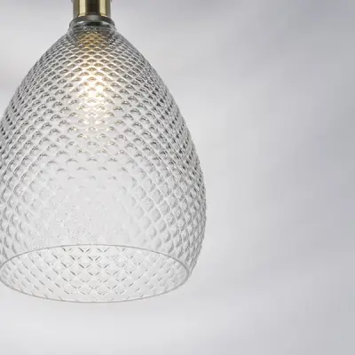 798021 Люстра GENNI 1х40W E27 ЛАТУНЬ/ПРОЗРАЧНЫЙ Lightstar