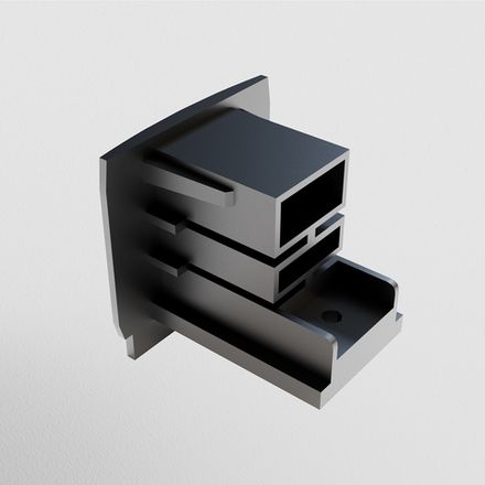 Заглушка торцевая Trinity черный, 1шт, TRA005EC-31B. TM Maytoni