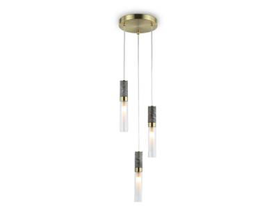 Светильник подвесной LH53351/3 GD/CL/WH золото/прозрачный/белый G9*3 max 40W D200*2000