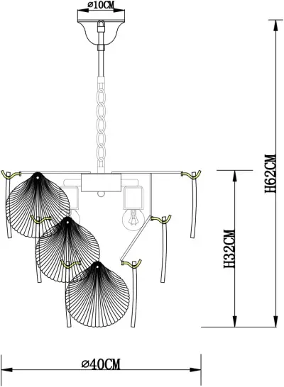 Подвесная люстра Arte Lamp VICTORIA A1734LM-5AB, 5хE27