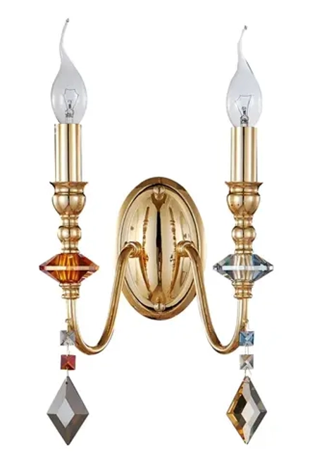 Бра Crystal Lux MERCEDES AP2 GOLD/COLOR 0951/402