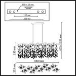 5104/8A CLASSIC ODL26 золотистый/прозрачный металл/стекло Люстра горизонтальная E14 8*40W 220В IP20 COINS
