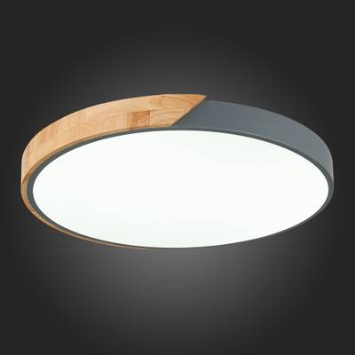 SLE200972-01 Светильник потолочный Серый, Светлое дерево/Белый LED 1*45W 3000K/4000K/6000K