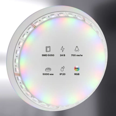 Светодиодная лента 24В 5050 21Вт/м Цветная (RGB) 5м IP20, 20037. TM Maytoni